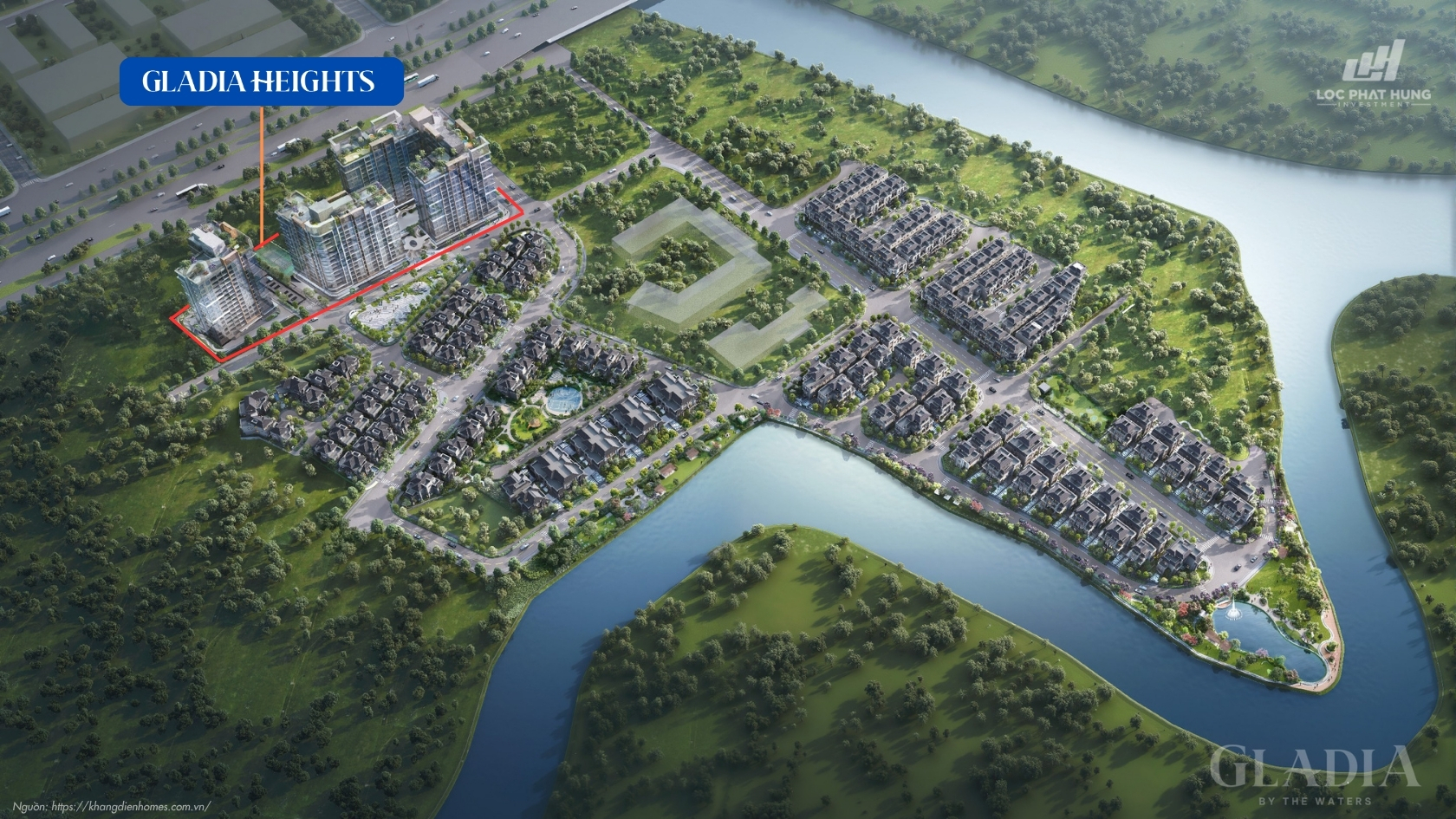 Phối Cảnh Tổng Thể Dự án Căn Hộ Chung Cư Gladia Heights Phường Bình Trưng 