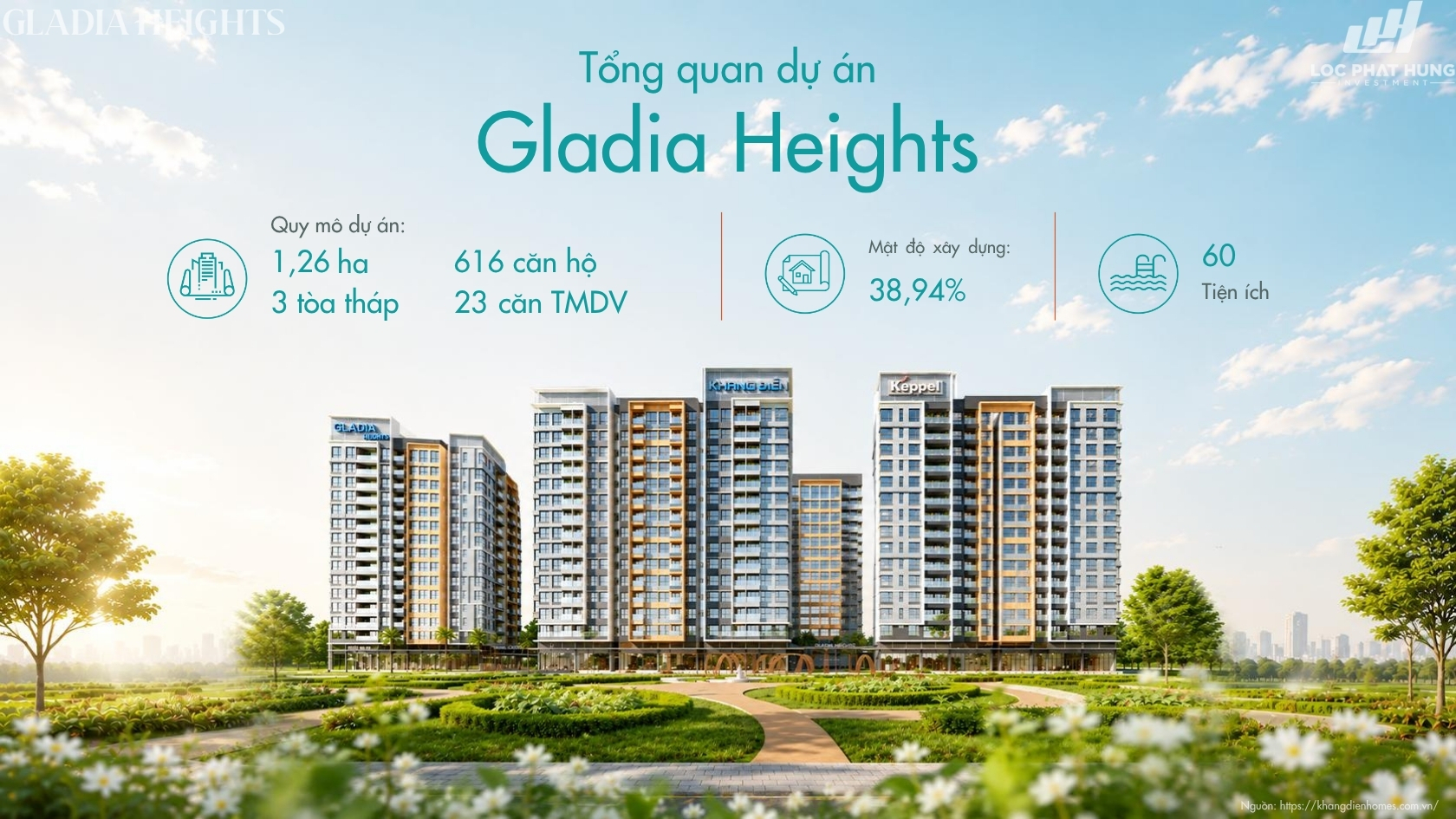 Tổng Quan Quy Mô Dự án Căn Hộ Chung Cư Gladia Heights P.bình Trưng
