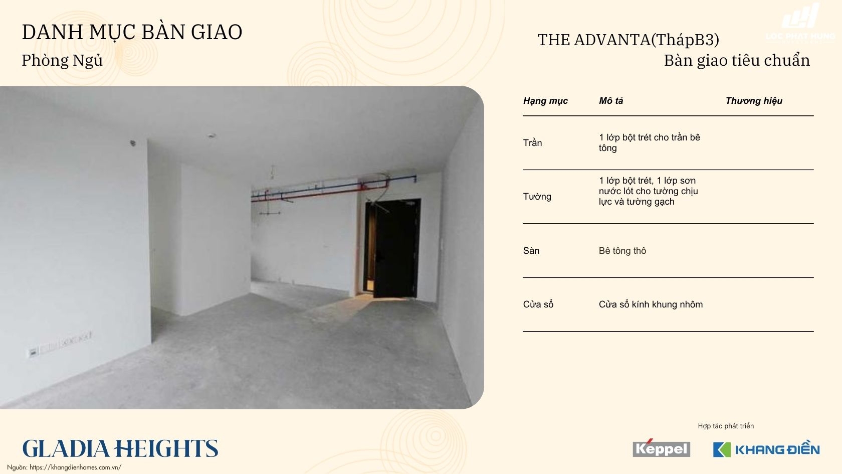 Vạt Liệu Bàn Giao Tháp The Advanta Gladia Heights 