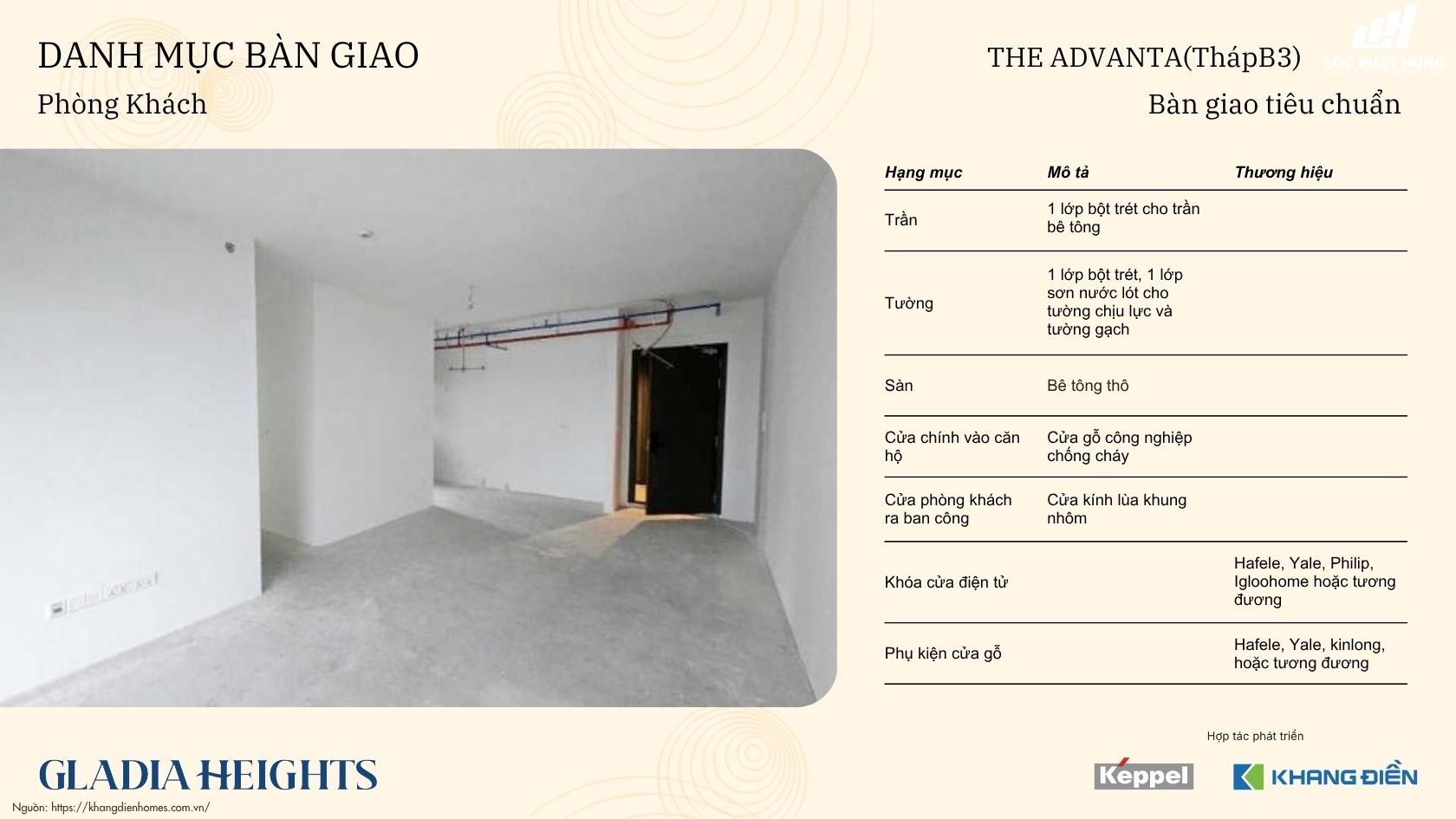 Vạt Liệu Bàn Giao Tháp The Advanta Gladia Heights 