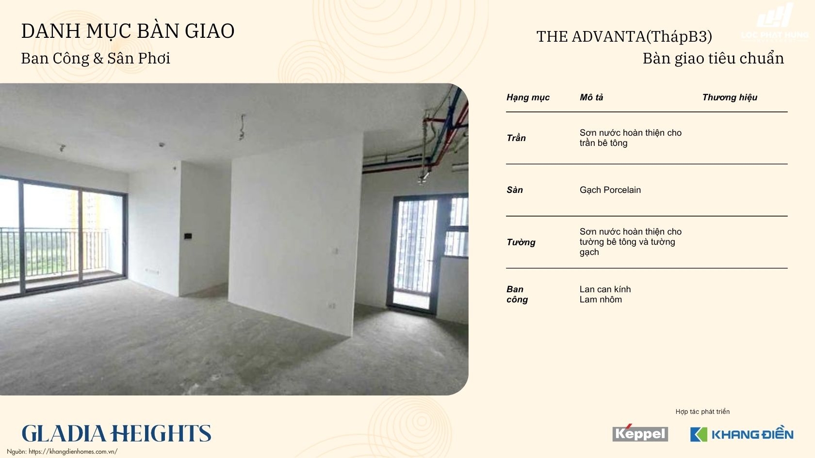 Vạt Liệu Bàn Giao Tháp The Advanta Gladia Heights 